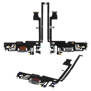 Cable flex puede usarse con iPhone 12 Pro Max, del conector de carga, blanco, con micrófono, HC