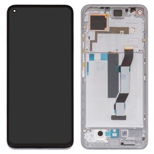 Pantalla LCD puede usarse con Xiaomi Mi 10T, Mi 10T Pro, Redmi K30s, plateado, con marco, Original PRC , M2007J3SG, M2007J3SY, M2007J3SP, M2007J3SI, M2007J17C, M2007J3SC