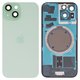 Panel trasero de carcasa puede usarse con iPhone 15, verde, con vidrio de cámara, PRC