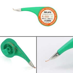 Malla para desoldar RELIFE RL 2520, Ancho  2.5 mm, L  2 m