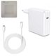 Adaptador de red puede usarse con Apple, 61 W, Power Delivery (PD), blanco, con cable USB tipo C - USB tipo C