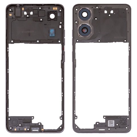 Parte media de carcasa puede usarse con Motorola Moto E14, gris, con vidrio de cámara