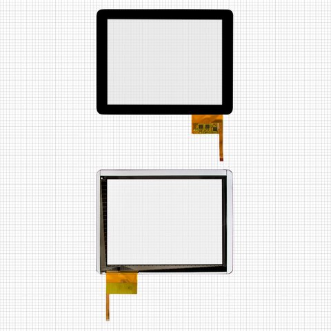 Сенсорний екран для China Tablet PC 9,7"; Globex GU901C; IconBIT NetTAB Space ; Flytouch H08S; Hapad X10, X2; Texet TM 9720, TM 9740; Explay Informer 921, чорний, 237 мм, 12 pin, 184 мм, ємнісний, 9.7", #300 L3456B A00 VER1.0