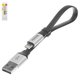 Кабель для зарядки Baseus Nimble, USB тип-A, Lightning, 23 см, 2 A, сріблястий, #CALMBJ-0S