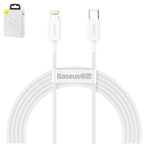 USB кабель Baseus Superior, USB тип C, Lightning, 200 см, 20 Вт, білий, силіконовий, #CATLYS C02
