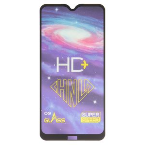 Защитное стекло All Spares для Xiaomi Redmi 8, Redmi 8A, 0,33 мм 9H, совместимо с чехлом, Full Glue, черный, cлой клея нанесен по всей поверхности, HD+