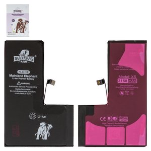 Аккумулятор Da Luxiang для Apple iPhone XS, Li ion, 3,81 В, 3158 мАч, повышенная ёмкость, original IC