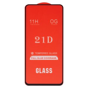 Захисне скло для Oppo A52, A72, A92, сумісне з чохлом, Full Glue, без упаковки , чорний