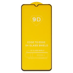 Защитное стекло для Samsung A035F Galaxy A03, совместимо с чехлом, Full Glue, без упаковки , черный
