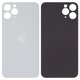 Задняя панель корпуса для iPhone 11 Pro, серебристая, белая, не нужно снимать стекло камеры, Original (PRC), big hole, matte silver