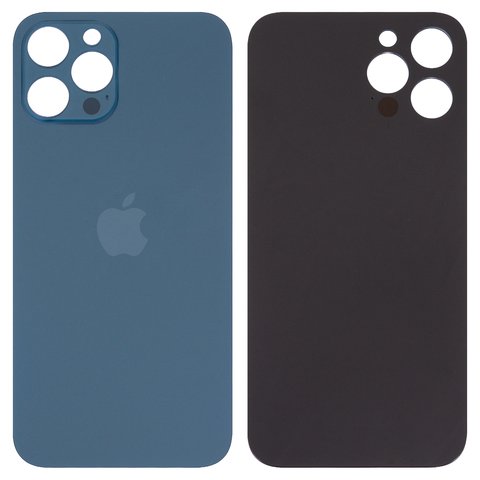Задняя панель корпуса для iPhone 12 Pro Max, синяя, не нужно снимать стекло камеры, Original PRC , big hole
