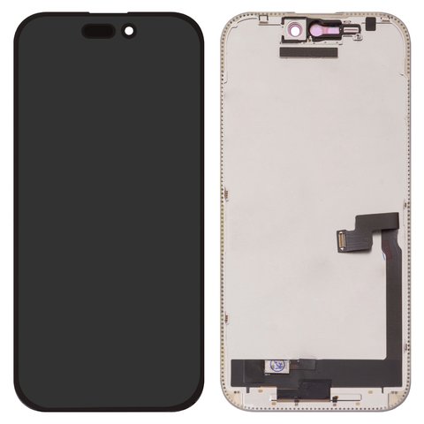 Дисплей для iPhone 16 Pro, черный, с рамкой, без ошибки, OLED  hard diagnosable, ZY OLED